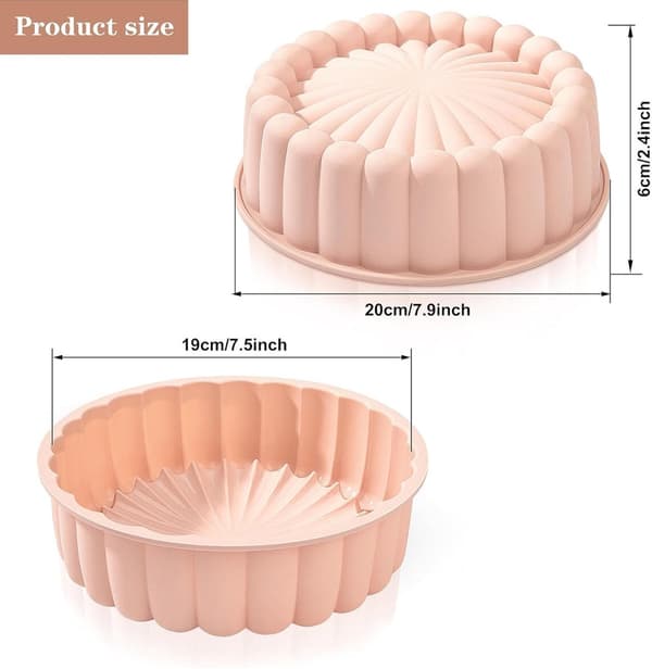 Bakform - Kakform - Kakform - Silikonbakform - Rund bakform - Rund non-stick silikonkakform - 20 cm
