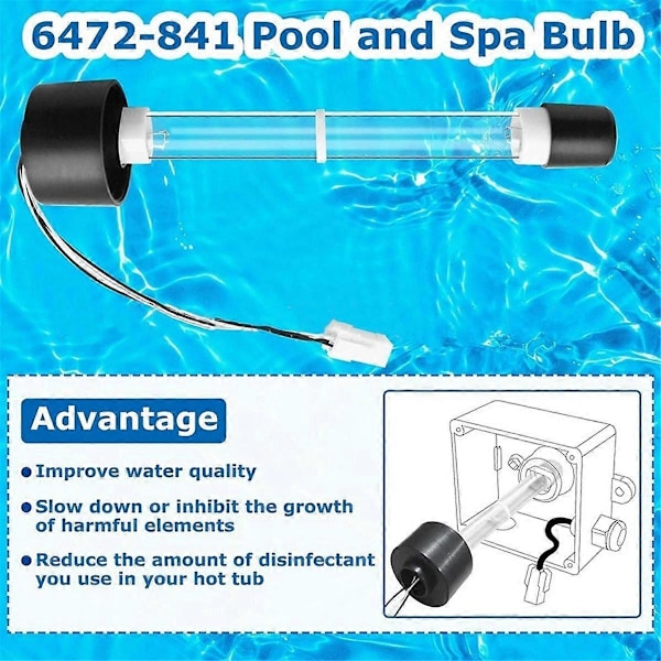 472-841 Badekar, Basseng & Spa Lyspærer 6472-857, 94-1552, UVL-3LRK-, UV-lamper, Jacuzzi & Sundance Spa ClearRay