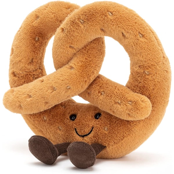 Jellycat Amuseables Pretzel Plysjleke, 18 cm | Matplysj | Morsom Gaveidé