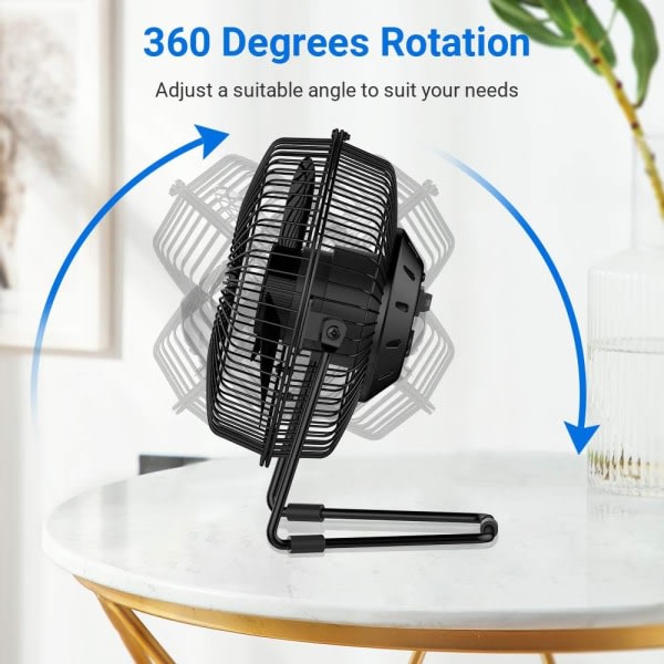 Mini USB-bordspumpe, bærbar vifte, 360 graders rotasjon, SQBB