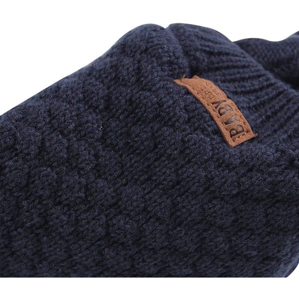 Unisex Babybjörnsmössa - Söt Toddler Varm Hatt med Öronfickor för Höst och Vinter Navy 1-3 years