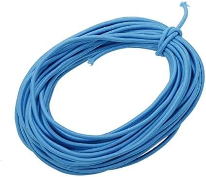 1/8-tums (3 mm) Blå Kraftig Stretch Rund Snöre Elastisk Snodd (Klippt 10 Yards) Blå Blå Blå