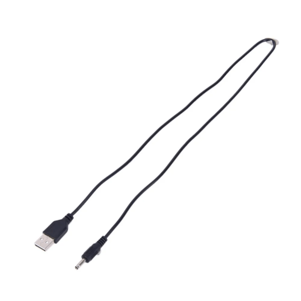 USB till DC 3,5 mm Power Jack-kontakt 5V Laddare Power 3,5*1,35 mm Universal För HUB Mini Fläkt Router Högtalare MP3/MP4 svart 0,3m