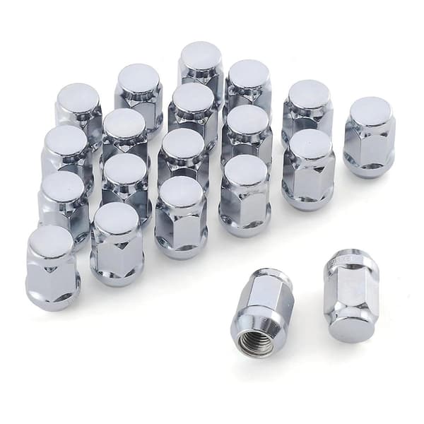 M12x1.5 pyöränmutterit, yksikappaleinen pullistunut AcornChrome-pulttimutterit