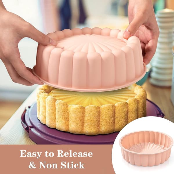 Bakform - Kakform - Kakform - Silikonbakform - Rund bakform - Rund non-stick silikonkakform - 20 cm