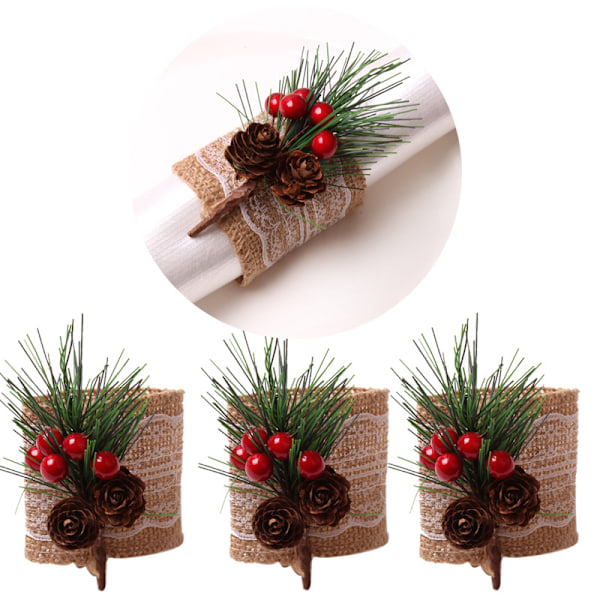 12 stk Serviettholder Jule Kongler Julestjerne C