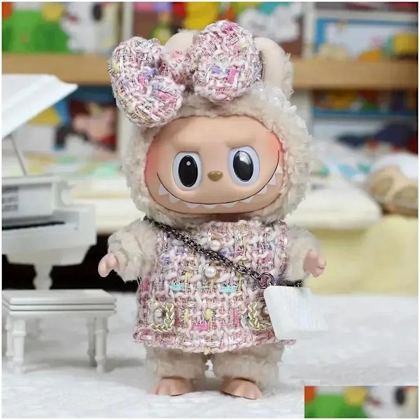 & Tillbehör För Plyschdjur 17Cm Labubu Docka Kläder Outfit Korea Kpop Exo Idol V1 V2 Kjort Tröja Gåva 241219 Drop Delivery Leksaker Dhotq.Ca