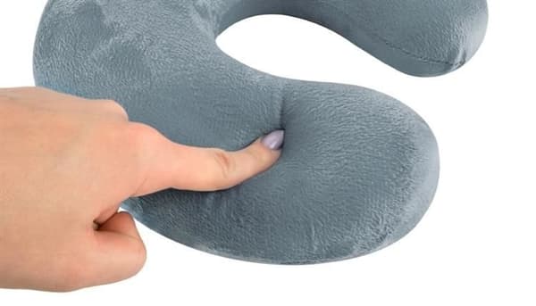 Rejsekudde med Memory Foam / Nakkekudde - Kudde til Rejse Grey grå