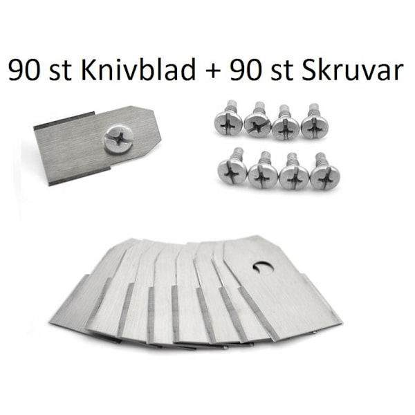 90 st Knivblad Knivar för Husqvarna Automower Gardena Silver Silver Silver