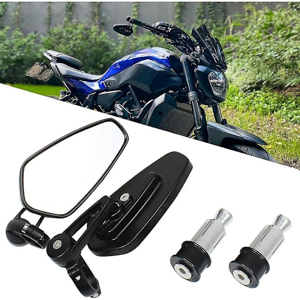 Motorcykel Styrändespeglar Motorcykel Speglar För Xj6 Mt01 Mt03 Mt07 Mt09 (svart)