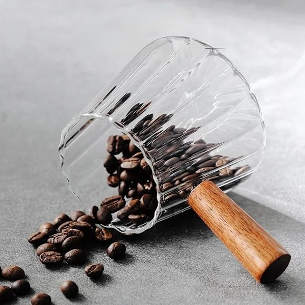 Espressokoppar 6OZ, Espressotillbehör, Expresso Shots Kopp, Espressoshotglas med V-formad Mun, Ribbad Mjölkskummare, Glasmätare Style 1