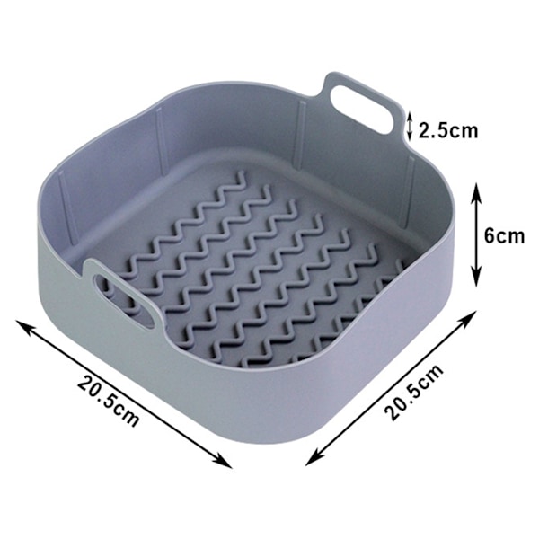 Airfryer Silikonform Livsmedelssäker Återanvändbar Värmebeständig Ugn Tillbehör Coff Coff Coffee Round 19cm X Style