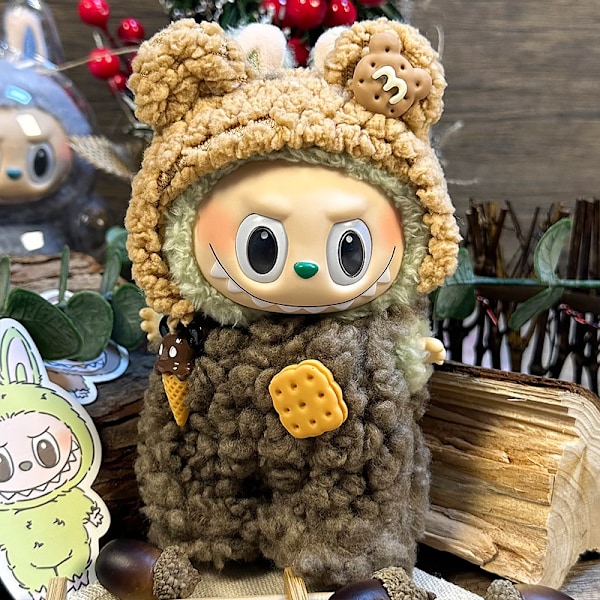 Labubu sittende festdrakter, for første og andre generasjons blind boxes, Labubu-drakter, Labubu-klær 6