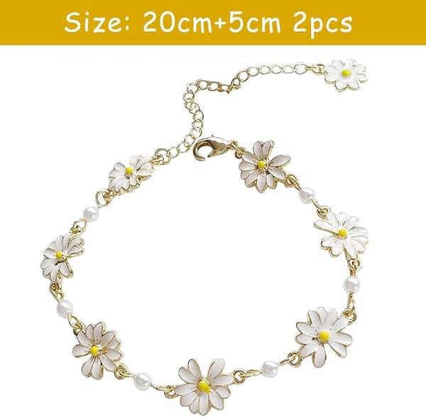 Daisy Blomma Kvinner Kobber Armbånd Smykker for Kvinner Jenter Bursdag_jar