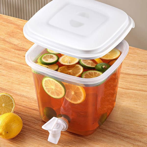 Vattendispenser - 3,5L Vattendispenser med lock - Vattenkran - Dryckeshink - Dryckesmaskin med kran - Lemonaddispenser