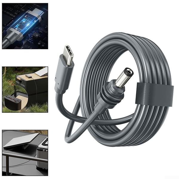 Strømkabel kompatibel med Starlink Mini, Vanntett DC hann til USB-C (2 m) 2M