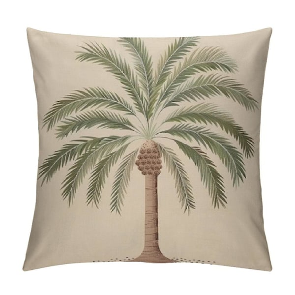 PillowKhaki Tropisk Kokosnöt Palmtræ Pude Dekorativ Pude til Sofa Seng Stol Udendørs zx53  (FMY) 20x20in 50x50cm