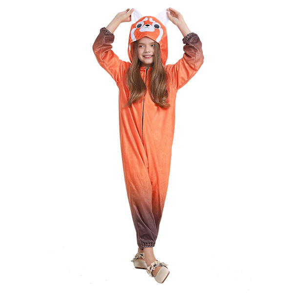 Turning Red Orange Bjørn Cosplay Hoodie Jumpsuit Drenge Piger Spil Sød Børnetøj Fest Halloween Kostume Til Børn