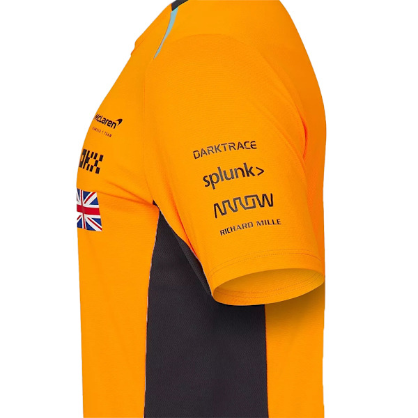 McLaren Ny F1 Racing Dress \"#4\" Oransje Kortarmet Topp T-Skjorte Team Herre Sportstopper L