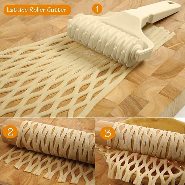 Deigkutter - Gitterrulle - Gitterkutter - Gitterkutter for deigruller - Deigkniv gitter - rullekutter - 19,5*12 cm