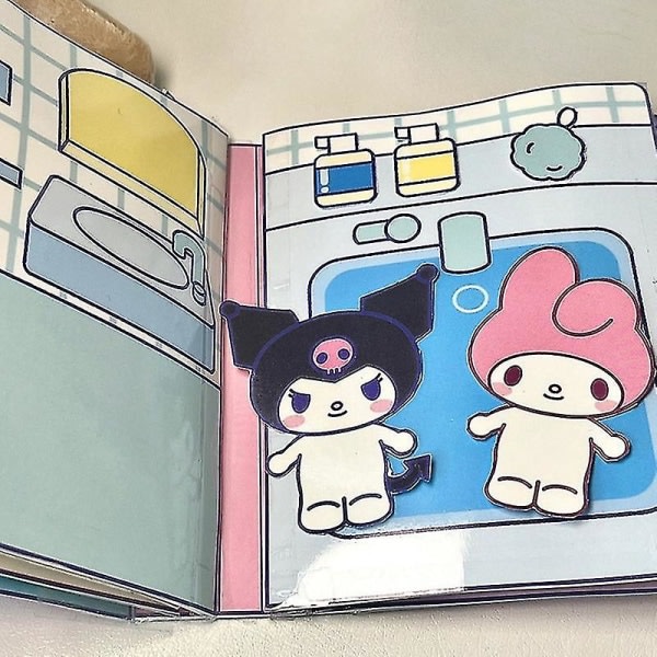 Tyst bok Sanrio Doudou Bok Pedagogisk Hemlagad Kuromi Bok Melodi Tyst bok（A2，Multicolor）