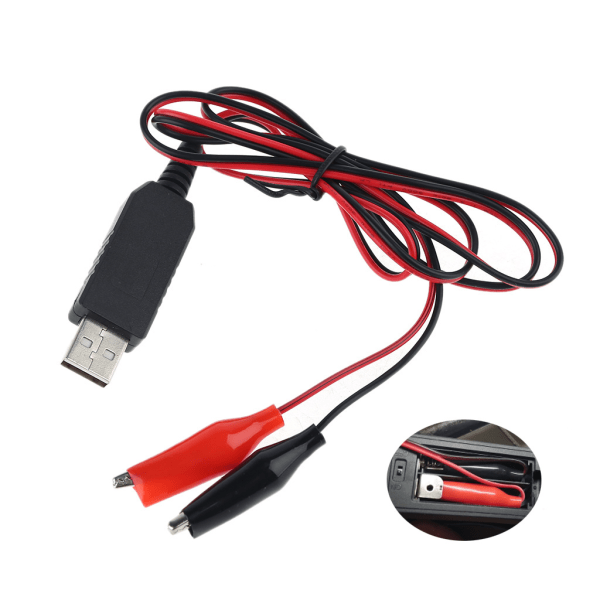 USB 5V akun eliminointi USB virta Vaihda 1-4 kpl 1,2V AAA AA-paristoja kelloleluille Jouluvaloille Tuulettimelle LED B