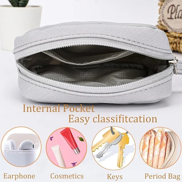 Sanitetsopbevaringstaske Mini kosmetiktasker GRÅ grey