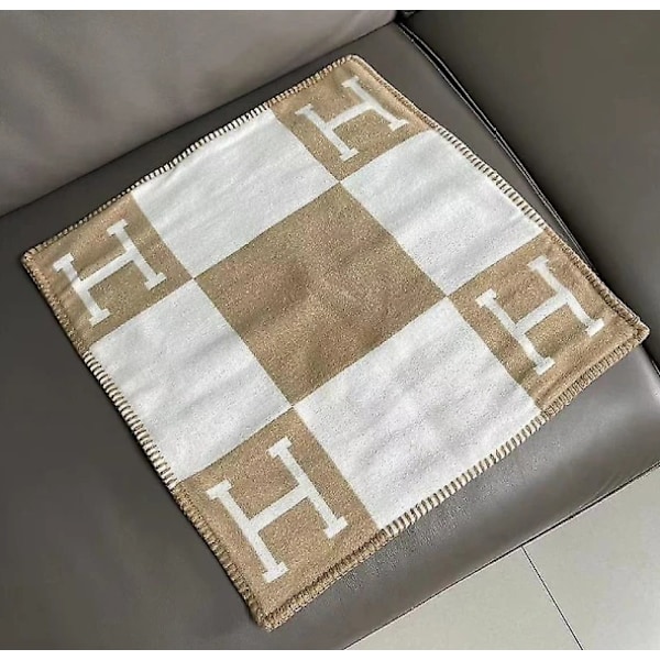 H-pute Nordisk modell rom lunspause sofa pute bil midjepute ull strikket pute - khaki