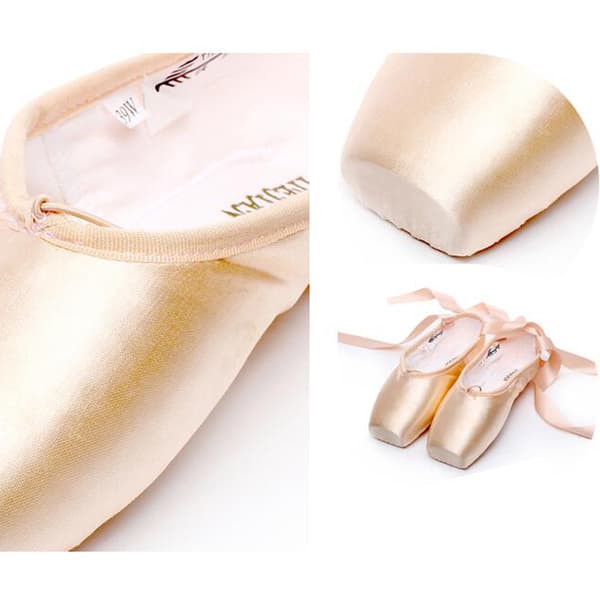 Satin balletsko med bånd til piger og damer, professionelle 33
