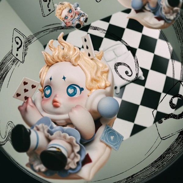 POP MART SKULLPANDA Weekly Wonderland Series Karaktärsfigurer Blind Box Leksakskollektion Konstleksakspresent, för Jul, Födelsedag (Slumpmässigt en)