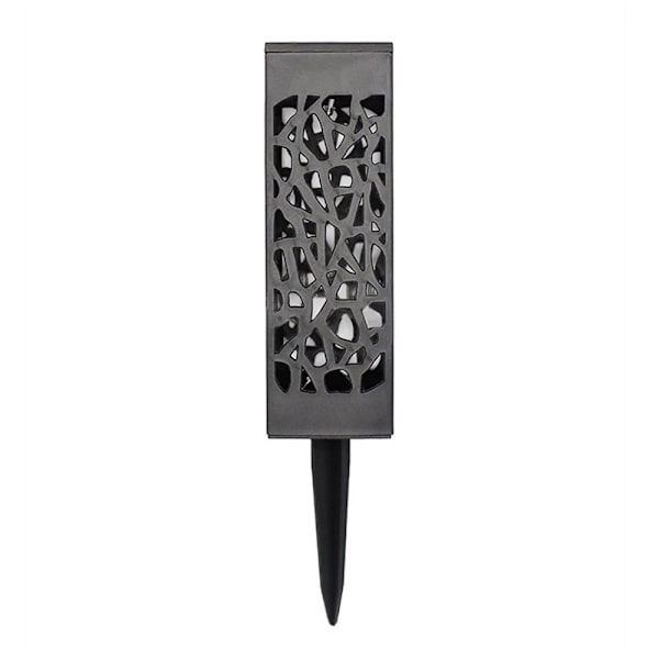 Hage Solcellelampe Hagedekorasjon Hagelampe Varmt Lys Black Svart