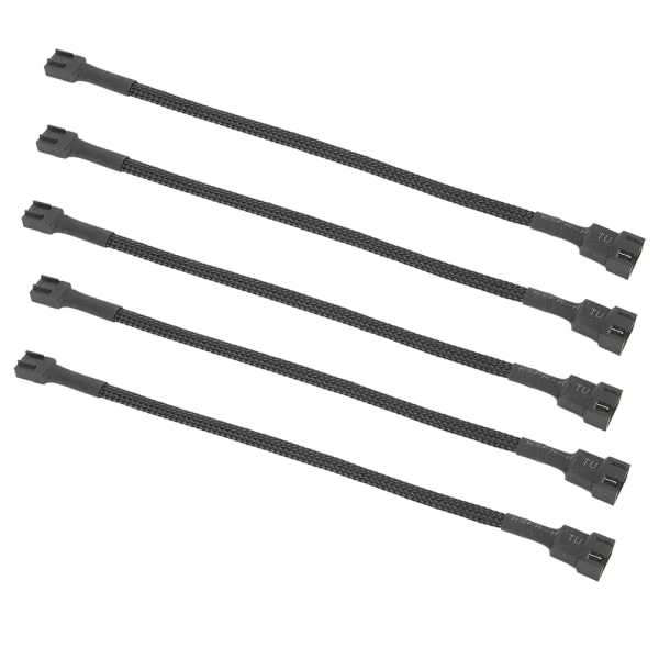 5 stk 4-pins forlengelseskabel for datamaskin hovedkort CPU-vifte PC flettet tauadapter