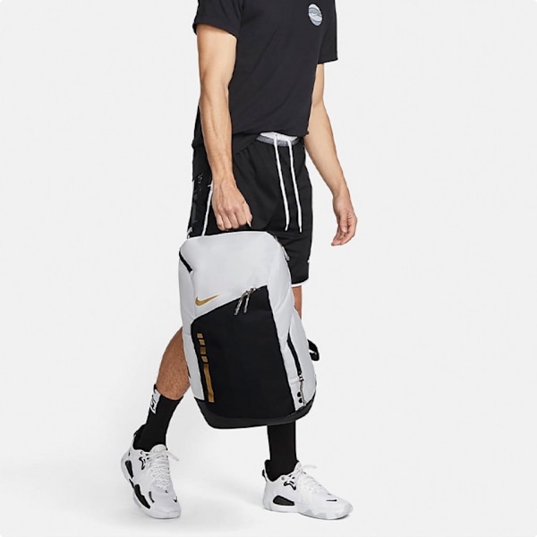 NIKES NIKES stor ryggsekk basketball elite luftpute ryggsekk reiseveske trenings fritidssportsveske fitness White ink
