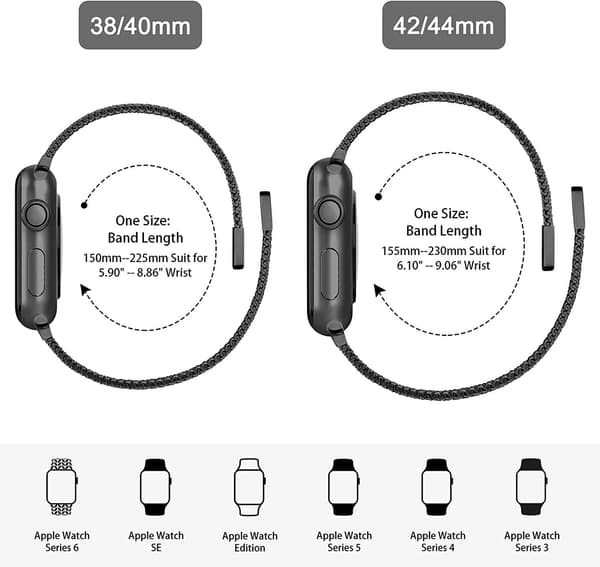 Armbånd til Apple Watch - Loop Black_jar Black 38/40/41mm - Svart