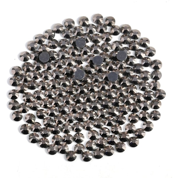 6000 kpl Hematiitti Hotfix Strassikiviä, SS10, 2,7-2,9 mm askarteluun ja vaatteisiin, Hematiitti Hematite SS10
