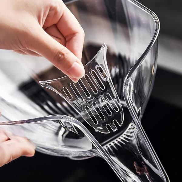 Diskställ - Sil med tratt - Avrinningssil - Köksil - Avrinningsställ - Plast