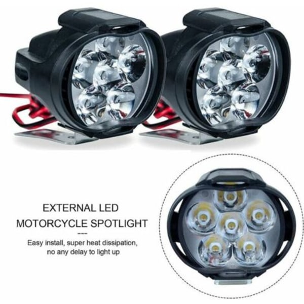 LED-motorsykkellys Ekstralys for bil Kjørelys Egnet for motorsykler Atv-er Utv-er Scooterbelysning, BR-Vie THSINDE--.pa