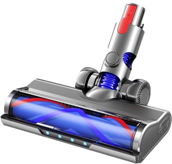 Erstatningsstøvsugerhode for Dyson V7/V8/V10/V11/V15/V8 Slim, LED V-formet børste, harde gulv og lavluvede tepper