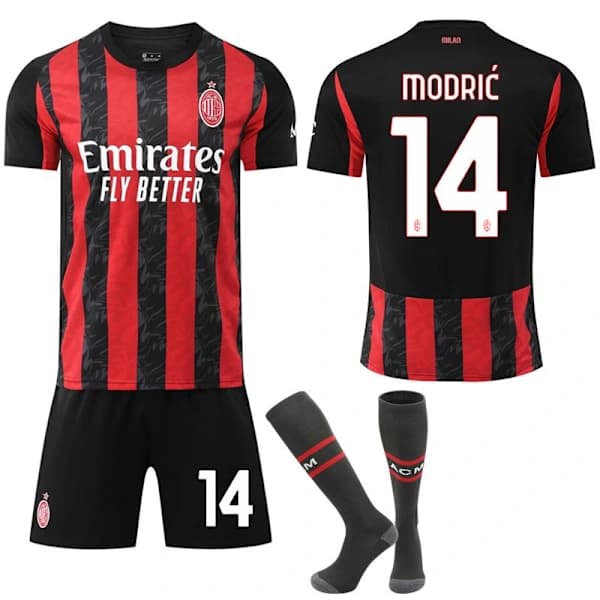 AC Milan 25-26 Hjemmefodboldtrøje med strømper, nr. 14 Modric S S