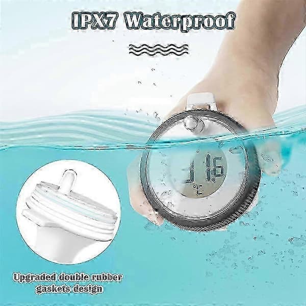 Trådlös Pooltermometer Flytande Lättläst, Digital Pooltermometer Vattentät, för Simbassänger [BR]_jar