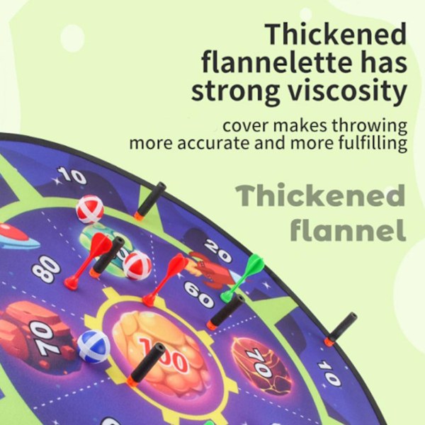 Lasten tikkataulu 3 in 1 Space Safe Dartboard Ammuntalelu Sisä- ja ulkotiloihin Juhlapeli Pojille Tytöille 0.6