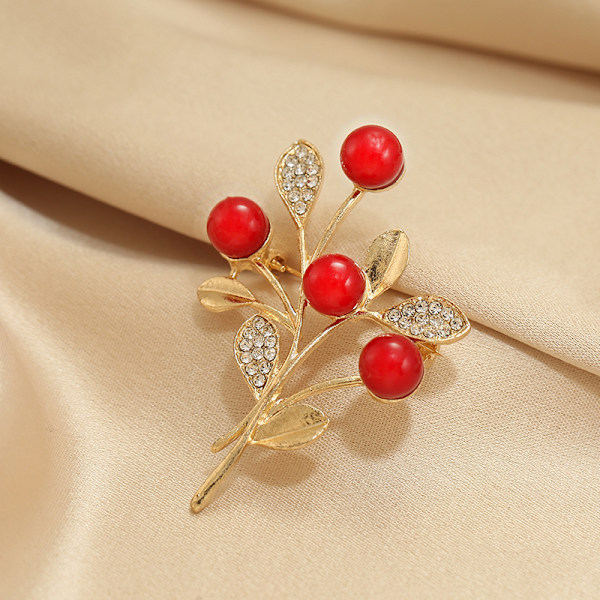 Pins Elegant Wear Dekorativa Pins Wear Dekorativa 213 Rød Lykketre 213 Red Lucky Tree