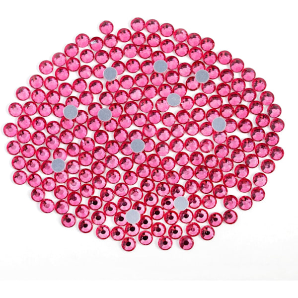 1600 st Rose Hotfix Strassstenar för DIY-hantverk, SS20, 4,6-4,8 mm Rosa Rose SS20