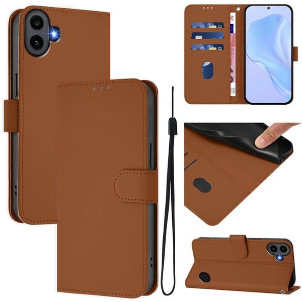 PU-deksel i ensfarget for Nothing CMF Phone 1 [BR]_jar Brown