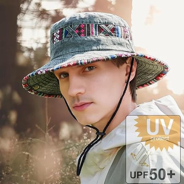 Solhatt, Andningsbar Lättvikts Vikbar Textil Med Hakrem, Unisex För Resor, Strand Och Vandring, Mörkblå