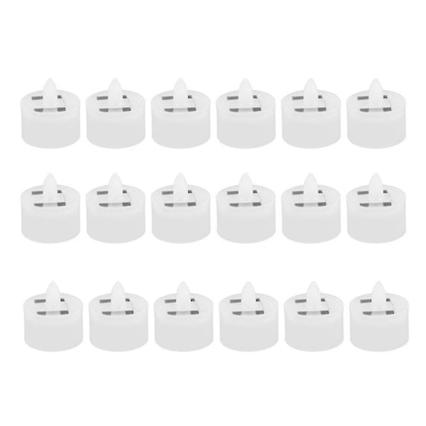 18 stk solcelledrevne LED-telys, flimmerfrie utendørs LED-lys, vanntette, oppladbare lys (1,5 x 1,4)