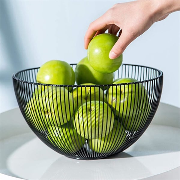 Svart Fruktkorg Svart 25x14cm Fruktkorg Svart Fruktskål