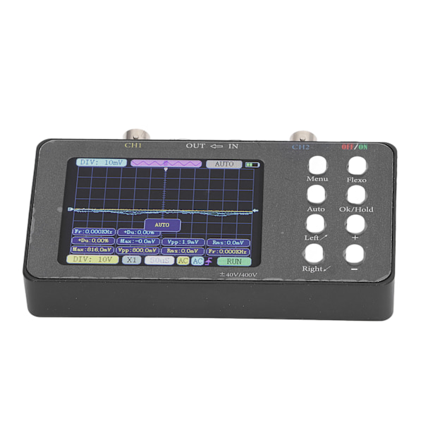 Digitalt oscilloskop 2-kanals bærbar signalgenerator 2Mhz båndbredde 50M samplingsfrekvens 3,2 tom LCD-skjerm med bakgrunnsbelysning 0.4