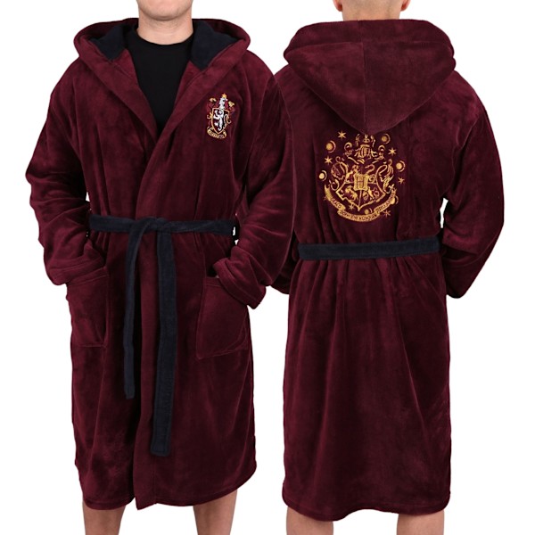 Miesten Burgundinpunainen Hogwarts HARRY POTTER Aamutakki XL xl