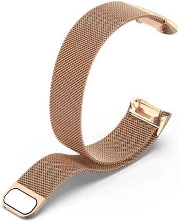 Milanese bånd - Passer til Fitbit Charge 5 - Magnetisk - Gull